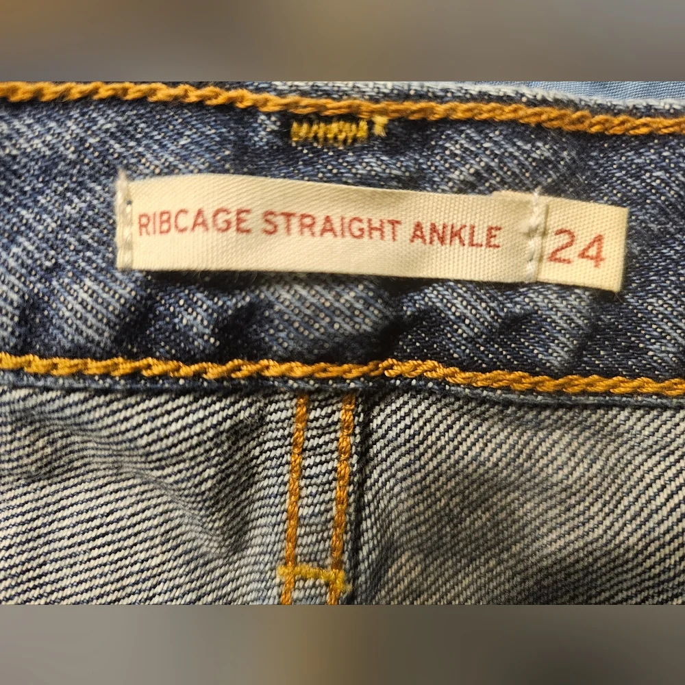 NWOT Blue Distressed Women's Jeans. Size: 24W 27L. - Picture 3 of 9